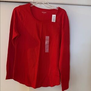 Old Navy Bright Red Crew Neck Top